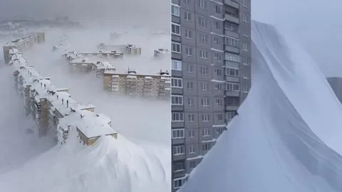 Record-breaking snowfall in Russia; extreme snow buries towns in Kamchatka