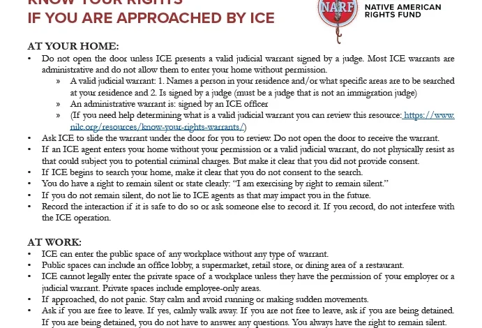 Resources for Individuals and Nonprofits Approached by ICE