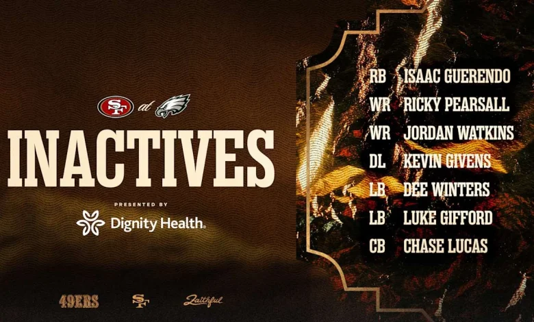 Ricky Pearsall OUT, Trent Williams Active vs. Eagles; Inactives for Wild Card #SFvsPHI