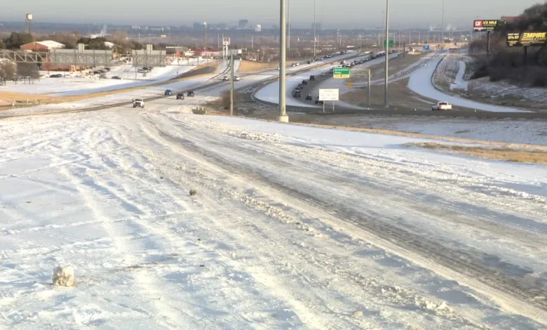 Road conditions improving in DFW but still icy on side roads, some highways