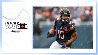 Rome Odunze back at practice, questionable for Sunday