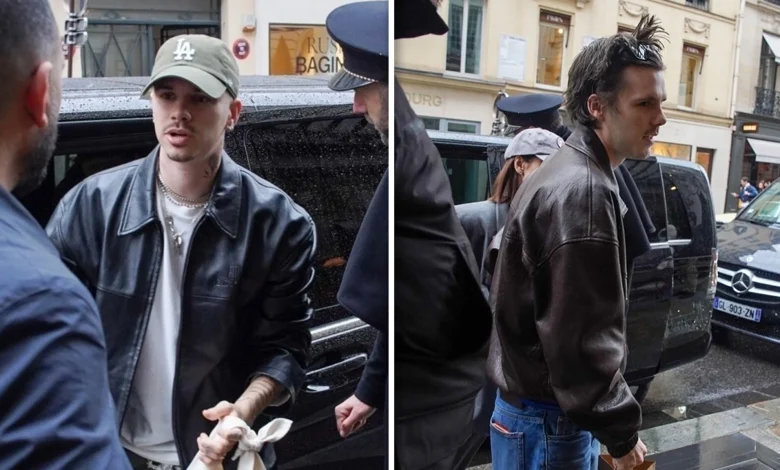 Romeo & Cruz Beckham Take Girlfriends Out in Paris Amid Family Drama