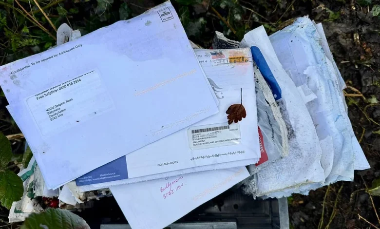 Royal Mail launches investigation after undelivered letters found along Ballymena river walk