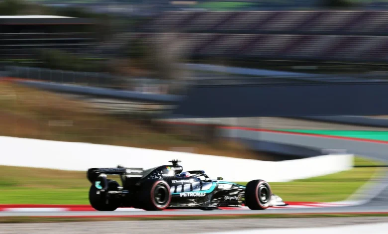 Russell sets fastest lap of Barcelona F1 test so far