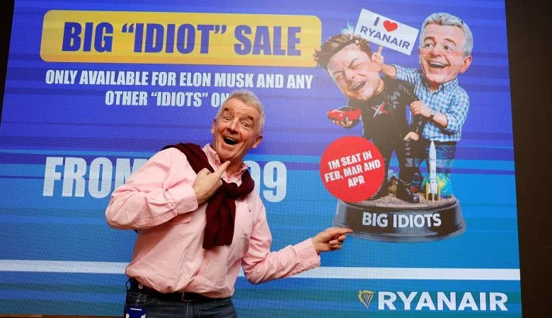 Ryanair boss Michael O’Leary welcomes public feud with Elon Musk