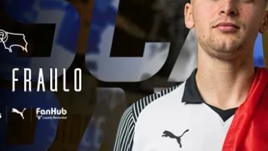 SIGNING: Danish midfielder Oscar Fraulo joins Derby County