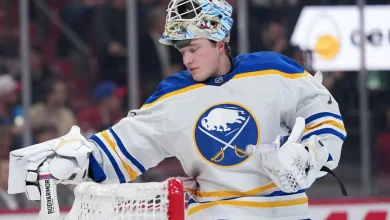 Sabres’ Ukko-Pekka Luukkonen leaves game against Leafs with lower-body injury