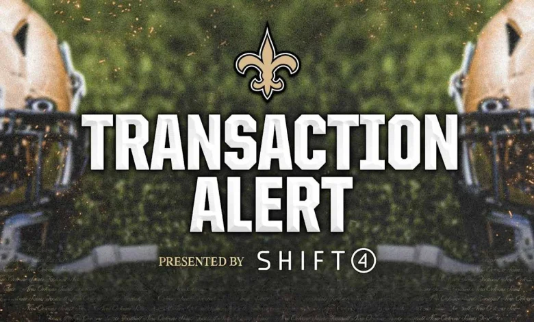 Saints announce roster moves