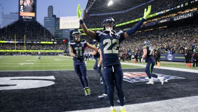 Sam Darnold silences haters. Jaxon Smith-Njigba huge. Devon Witherspoon denies Matthew Stafford, Rams. Seahawks win NFC championship 31-27. To the Super Bowl.