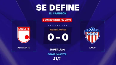 Santa Fe vs Junior hoy: Resultado EN VIVO, minuto a minuto y goles de la Superliga