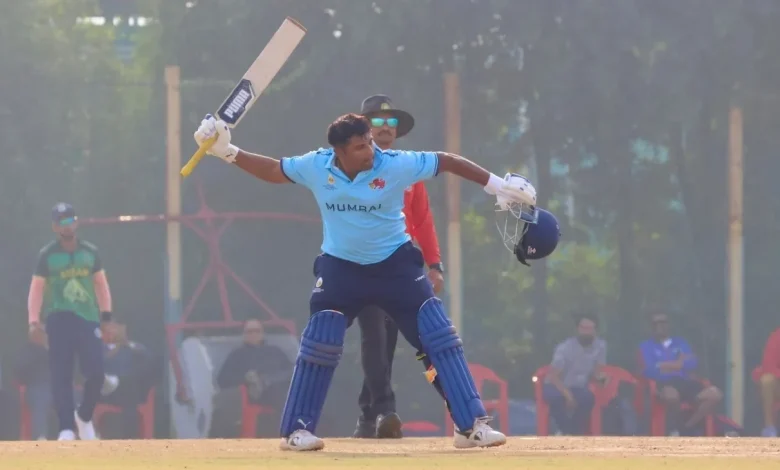 Sarfaraz Khan smashes fastest List A half-century by an Indian