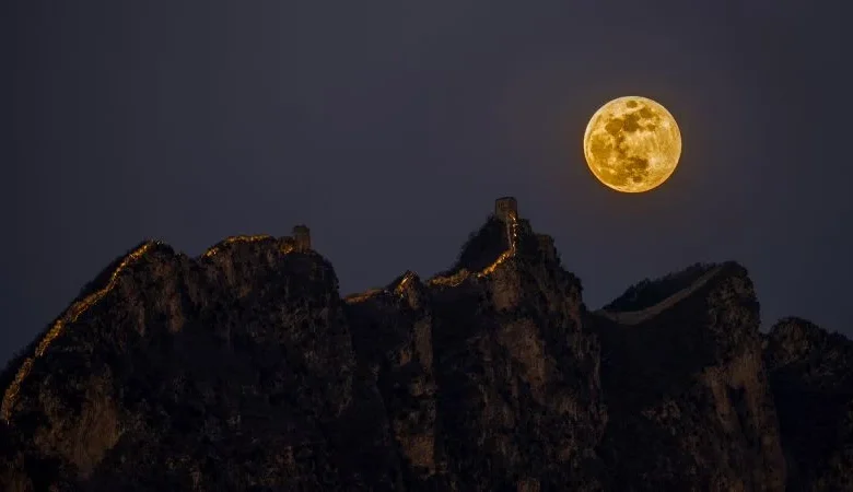 See February’s full snow moon light up the sky