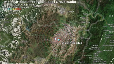 Seismic-like event, possible earthquake, reported few minutes ago near Machala, El Oro, Ecuador