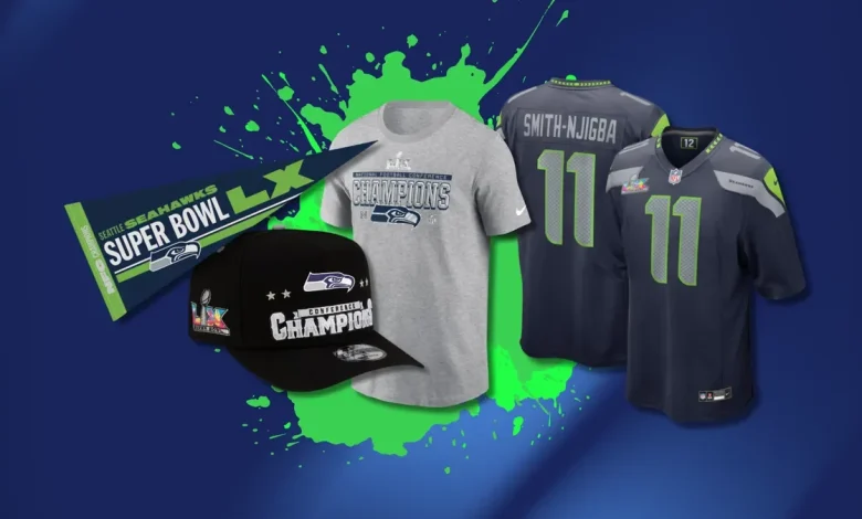 Shop Seattle Seahawks 2026 NFC Champions gear, hat, shirt, hoodie