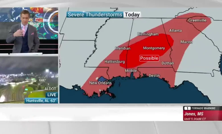 Slow-moving, Severe Storms Continue For Deep South