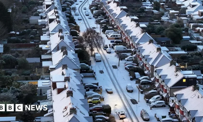 Snow falls in Sussex as temperatures plummet