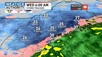 Snow, freezing rain impacts travel in Maine on Wednesday