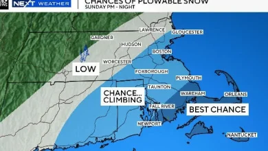 Snow odds increasing in Massachusetts for Patriots game Sunday. Maps show latest storm track and forecast.
