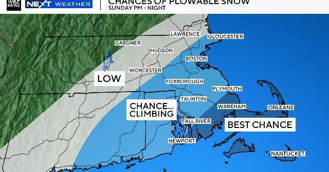 Snow odds increasing in Massachusetts for Patriots game Sunday. Maps show latest storm track and forecast.
