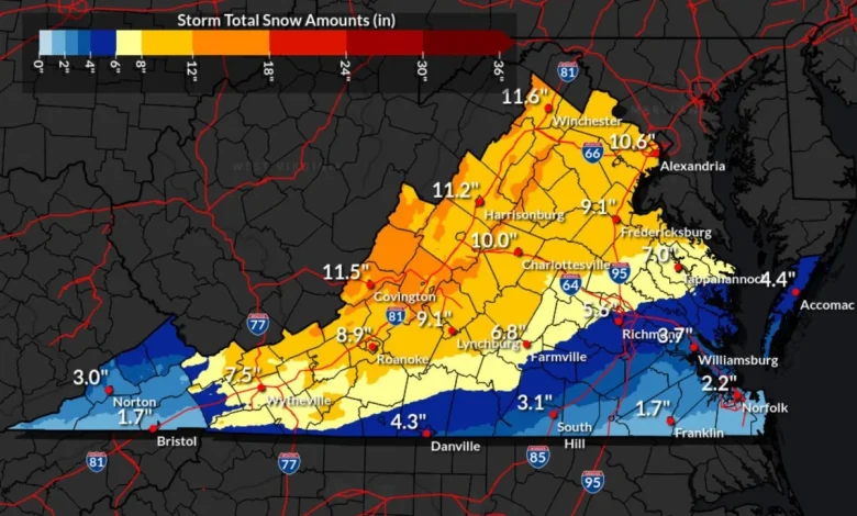 Snow, sleet, ice expected to lay down 'glacier' on Virginia ahead of bitterly cold temperatures
