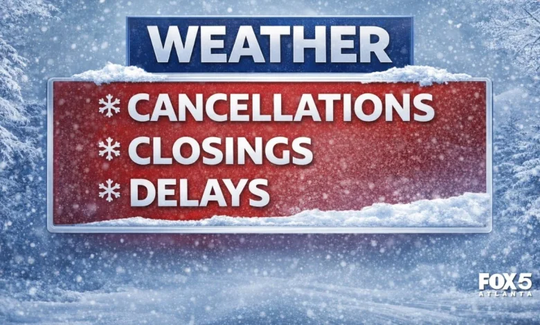 Snow storm: Cancellations, delays & closings in metro Atlanta, North Georgia