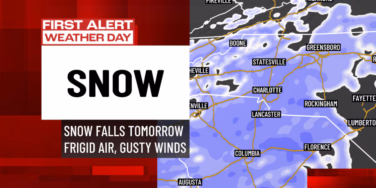 Snowy Saturday expected in the Carolinas: Latest forecast here