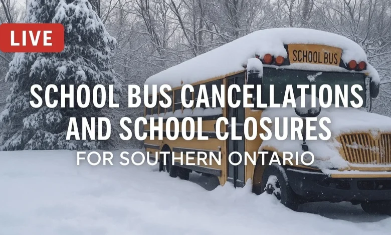 Southern Ontario: School Bus Cancellations and Closures for Wednesday, January 7, 2026