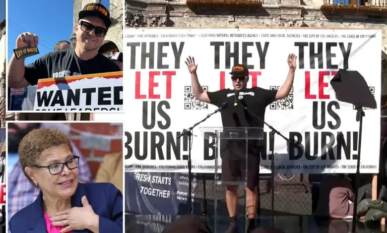 Spencer Pratt announces he’s running for mayor of Los Angeles during fire anniversary protests