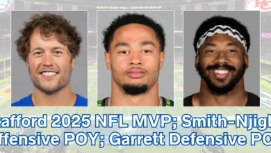Stafford PFWA NFL MVP; Smith-Njigba Offensive Player of the Year; Garrett Defensive Player of the Year