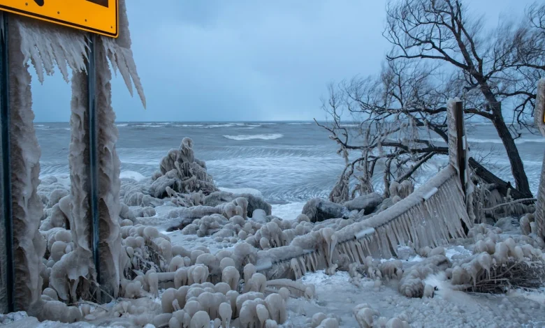 Stolen BMW freezes solid outside Hamburg, NY restaurant