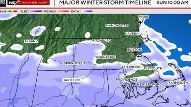 Storm timeline shows when snow is forecast to start and end in Massachusetts this weekend