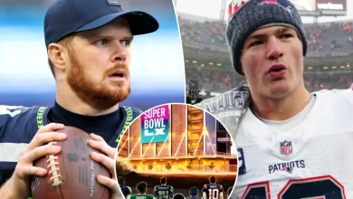 Super Bowl 2026 graphic goes viral over Sam Darnold, Drake Maye placement