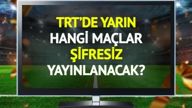 TRT'de yarın (22 Ocak Perşembe) hangi maçlar şifresiz yayınlanacak?