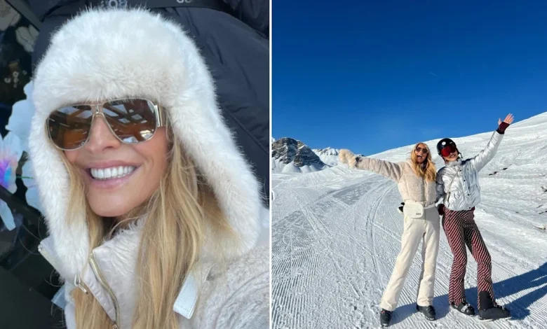 Tess Daly and her towering daughter Phoebe, 21, are the ultimate ski bunnies during winter family getaway