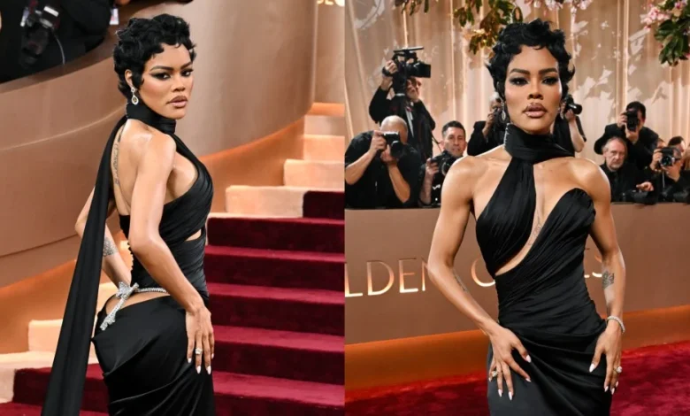 Teyana Taylor Goes Bold in Schiaparelli at Golden Globes 2026