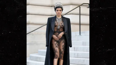 Teyana Taylor Goes Near-Nude in See-Through Dress at Paris Fashion Week Show