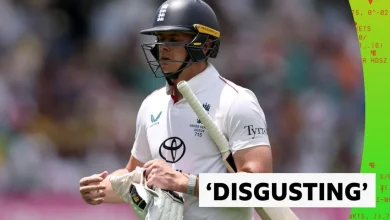 The Ashes 2025/26 fifth Test - day two: Australia's Marnus Labuschagne dismisses England's Jamie Smith