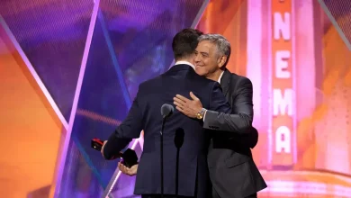 'The Pitt' star Noah Wyle and George Clooney reunite at AARP Awards