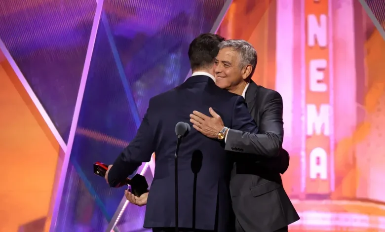 'The Pitt' star Noah Wyle and George Clooney reunite at AARP Awards