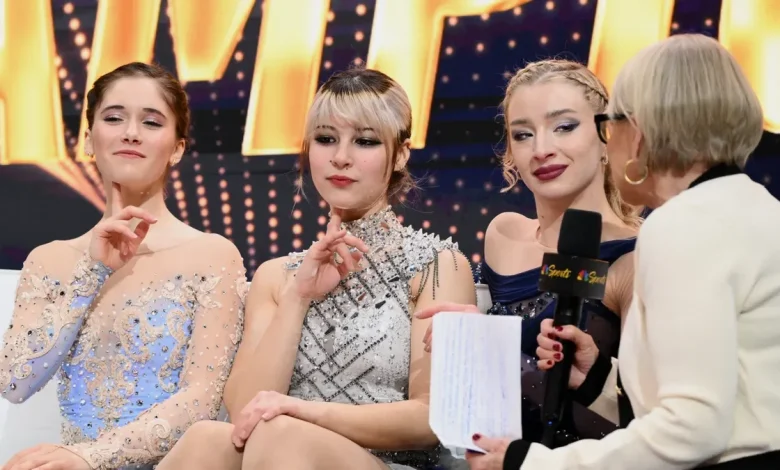 The night belonged to Amber Glenn, but she wouldn't celebrate it alone