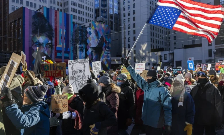 Thousands once again protest ICE in Minneapolis and across the U.S. : The Picture Show : NPR