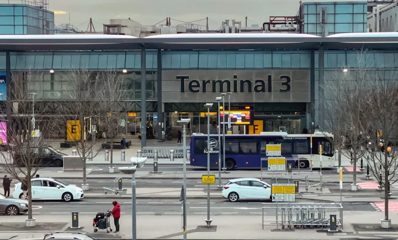 Three deny 'chemical' spray ‘gang robbery’ at airport | ITV News