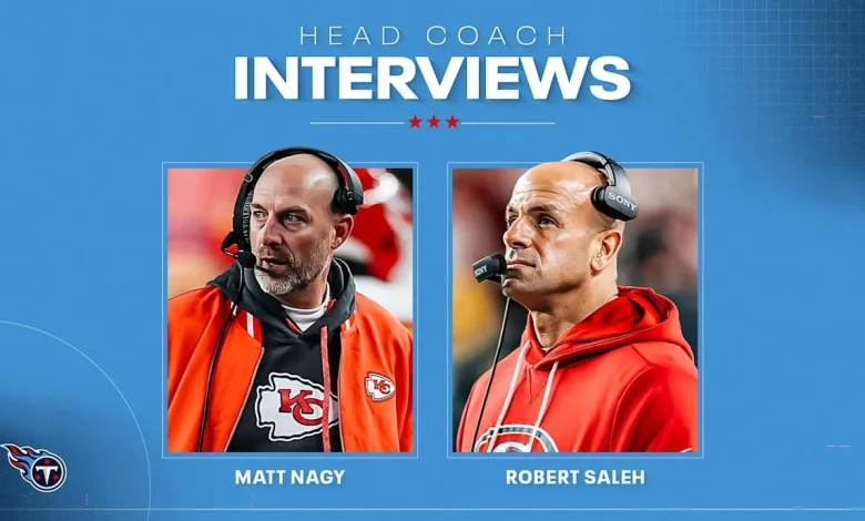 Titans Complete Interviews With Matt Nagy, Robert Saleh as Finalists for Head Coach Job