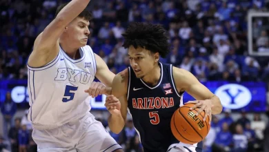 Top-ranked Arizona withstands late rally by No. 13 BYU to remain unbeaten