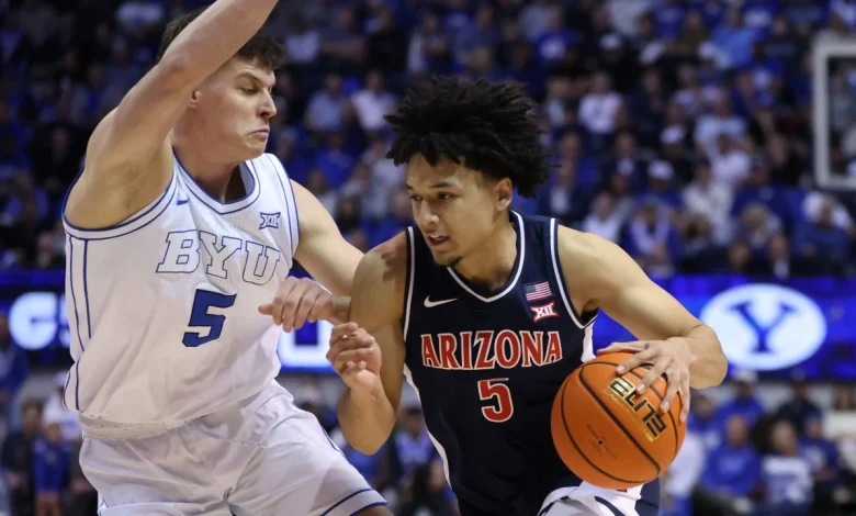 Top-ranked Arizona withstands late rally by No. 13 BYU to remain unbeaten