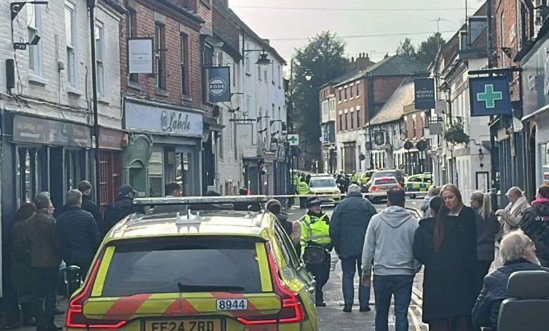 Town road closed by police