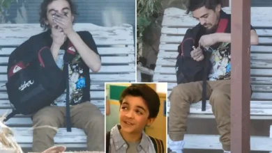 Tragic ex-Nickelodeon child star Tylor Chase seen smoking pipe, sleeping behind plank of wood on mom’s porch