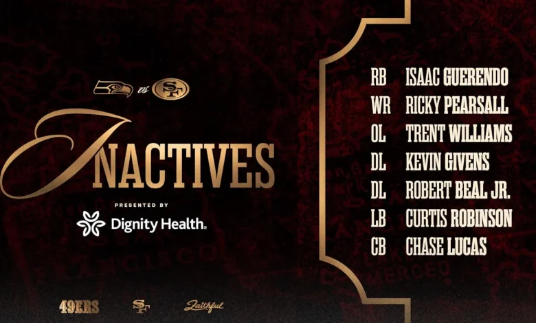 Trent Williams, Ricky Pearsall OUT, George Kittle Active vs. Seahawks; Inactives for Week 18 #SEAvsSF