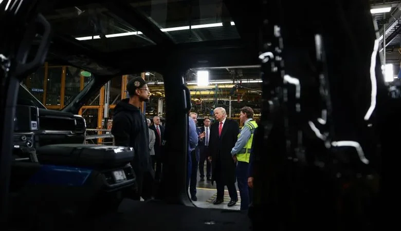 Trump flipped off an autoworker at a Ford plant. The White House says it’s ‘appropriate’