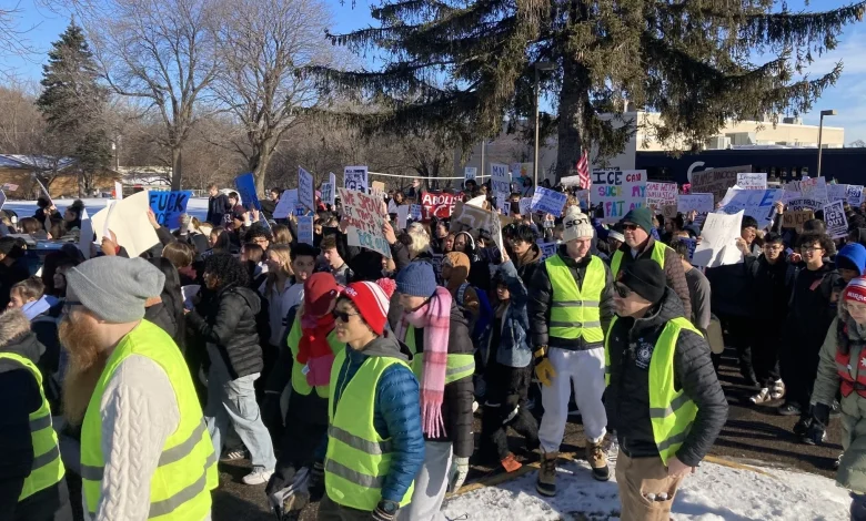 Twin Cities students walk out, decry ICE as surge continues - MPR News